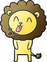 happy cartoon lion vector