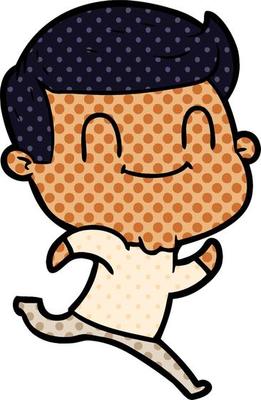 cartoon friendly man