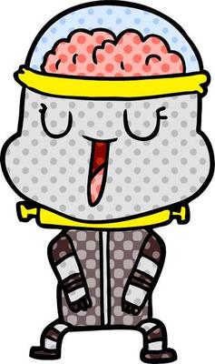 happy cartoon robot
