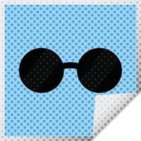 sunglasses graphic vector illustration square sticker