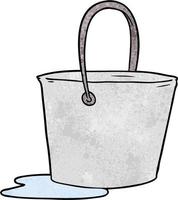 cartoon bucket of water vector