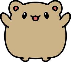 cartoon of a cute hamster vector