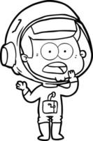 cartoon surprised astronaut vector