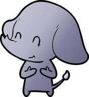 cute cartoon elephant vector