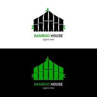 Set bamboo logo vector