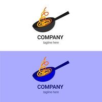 Restaurant logo, noodle logo combination concept vector