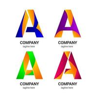 Letter a gradient logo vector