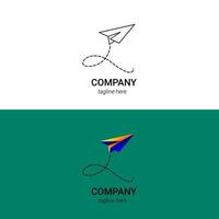 Travel logo free vector paper airplane logo