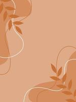 Flat leaves background vector