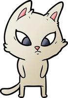 confused cartoon cat vector