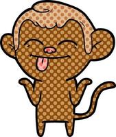 funny cartoon monkey vector