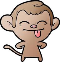 funny cartoon monkey vector