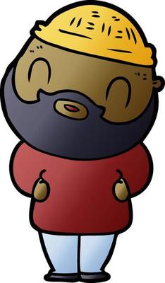 cartoon bearded man