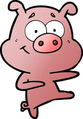 cartoon pig pointing