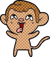 crazy cartoon monkey vector