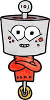 happy cartoon robot vector