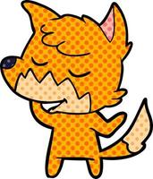 friendly cartoon fox vector