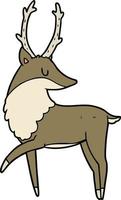 Vector cartoon stag