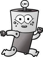 happy cartoon robot vector