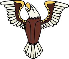traditional tattoo of an american eagle vector