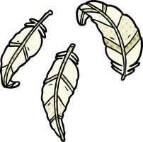 vector cartoon feathers