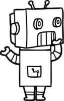 personaje de robot de dibujos animados vector