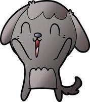 cute cartoon dog crying vector