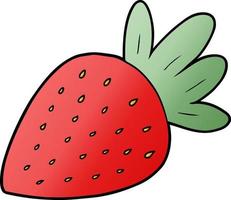 cartoon red strawberry vector