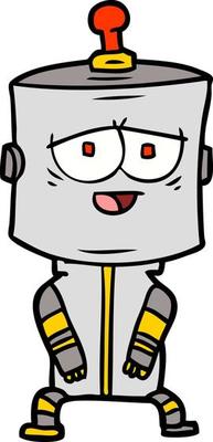 Vector cartoon robot