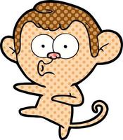 cartoon dancing monkey vector