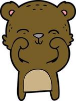 happy cartoon bear vector