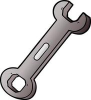 cartoon gray spanner tool vector