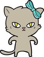 cute cartoon cat vector