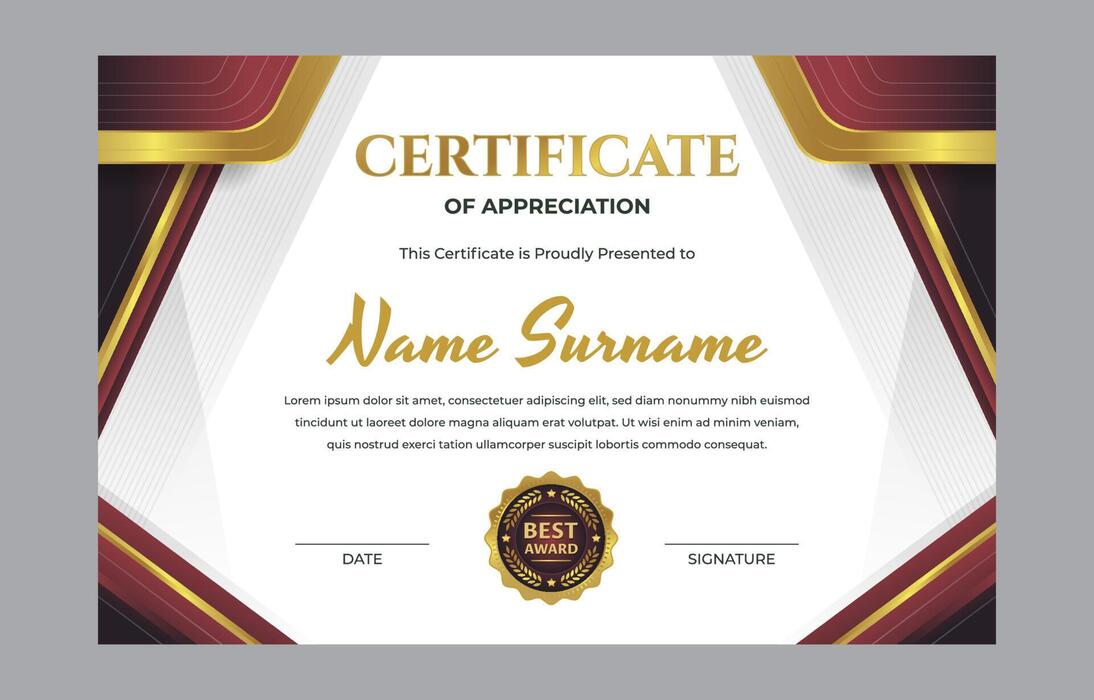 Certificate Templates Free Certificate Designs