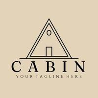Abstract elegant cabin line logo icon vector design. house lined vector sign