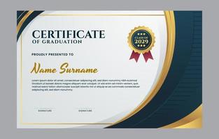 plantilla de certificado de graduación vector