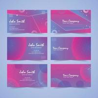 Duochrome Business Card Collection with Circle and Geometric Shape vector