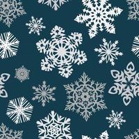 Snowflake vector graphics on a white background cut out of paper , 6 rays. background pattern