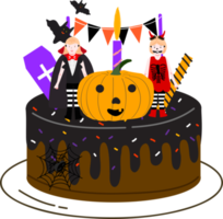 Halloween cupcakes. Cute kids in pumpkin, cat, vampire, witch hat, bat, skeleton and black cat costumes. png