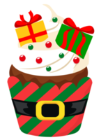 caja de regalo de navidad cupcake png