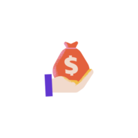 hand- Holding geld icoon png