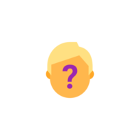 face with question mark icon png