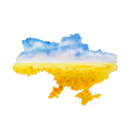 Watercolor map of Ukraine png