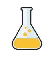 laboratory filled with liquid. chemistry flasks png