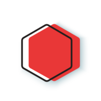 modèle de fond hexagone rouge png