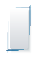 blaue rahmenschablonenillustration png