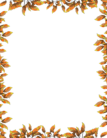 autumn leaves page border png