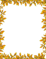 autumn leaves page border png