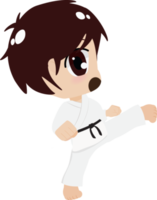 grupo de niños de karate vistiendo uniformes de artes marciales png