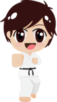 grupo de niños de karate vistiendo uniformes de artes marciales png